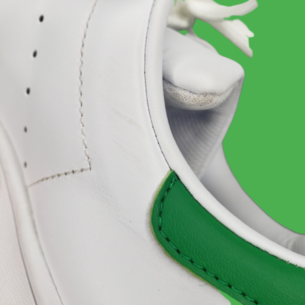 SOLD Woman's Adidas Endorsed by Stan Smith Cloud White & Green Shoes Sz 9 - Picture 12 of 12